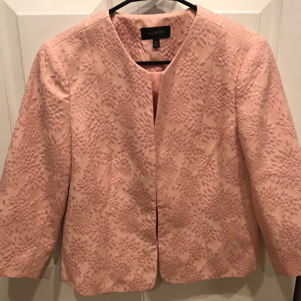 NWT Talbots jacket hook and rye closures.